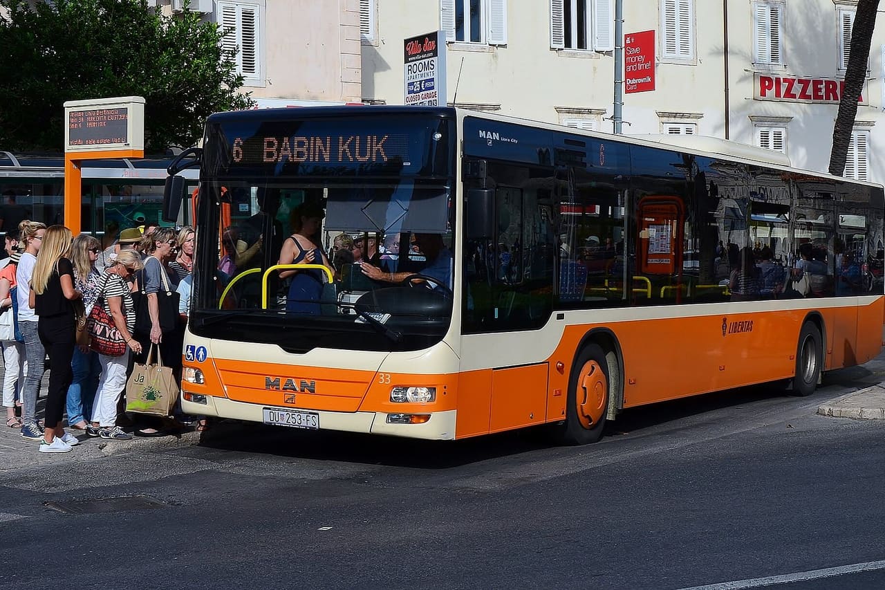 Libertas city bus on line 6 to Babin Kuk in Dubrovnik